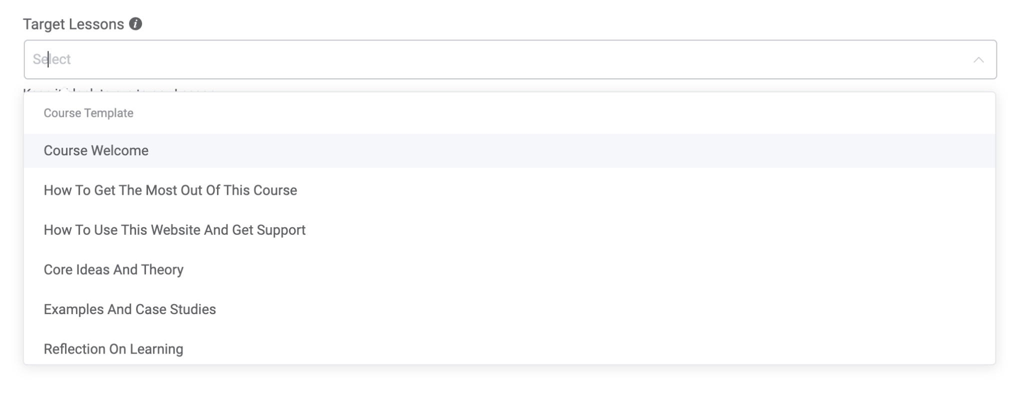 Grouped select